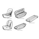 FRONT & REAR SEAT COVER SETS TR2 - TR3 - TR3A