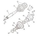 MAINSHAFT GEARS - REAR END - GEARBOX NUMBERED WITH SUFFIX B