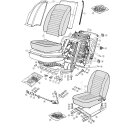 SEAT ASSEMBLY & FITTINGS - TR6  CP50001 TO CP77716