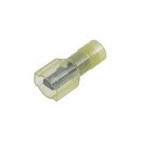 SPADE CONNECTOR MALE 6.3MM 12SWG YELLOW
