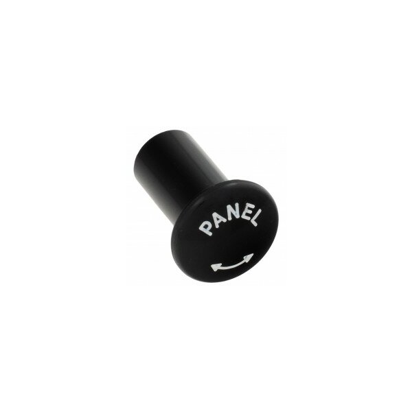 LIGHT CONTROL KNOB, BLACK WITH INSCRIPTION &quot; PANEL AND DOUBLE ARROW &quot;