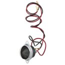 Nummernleuchte hinten, Halbkugel mit Blende, klar, Reproduktion