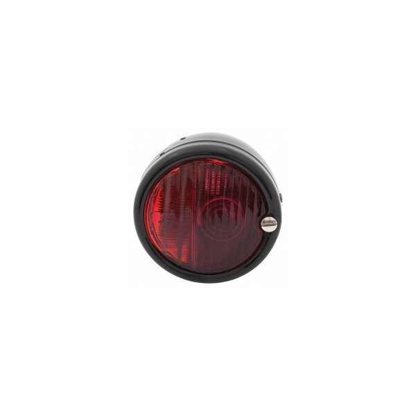 REAR LIGHT, ROUND, WITH NUMBERED COVER, BLACK HOUSING