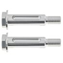 BOLT SET, ALUMINIUM, POLISHED, PAIR