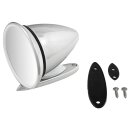 DOOR MIRROR RACING STYLE, DUAL BASE, 3.5&quot;, CHROME, FLAT