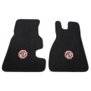 FOOTWELL MATS, EMBROIDERED PLUSH, BLACK, MG-LOGO, RHD