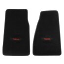 FOOTWELL MATS, EMBROIDERED, ULTRA DENSE PLUSH, BLACK, A-H...