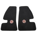 FOOTWELL MATS, EMBROIDERED PLUSH, BLACK, MG-LOGO