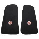 FOOTWELL MATS, EMBROIDERED PLUSH, BLACK, MG-LOGO, 4-SYNCHRO