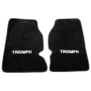 FOOTWELL MATS, EMBROIDERED ULTRA DENSE PLUSH, BLACK, TR-LOGO