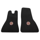 FOOTWELL MATS, EMBROIDERED PLUSH, BLACK, MG-LOGO, LHD