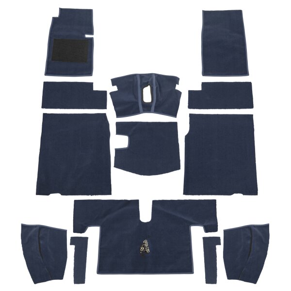 Teppich-Satz komplett, navy-blau, LHD