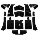 CARPET SET, COCKPIT MAIN, NYLON, BLACK, RHD