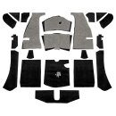 CARPET SET, COCKPIT MAIN, NYLON, BLACK, RHD