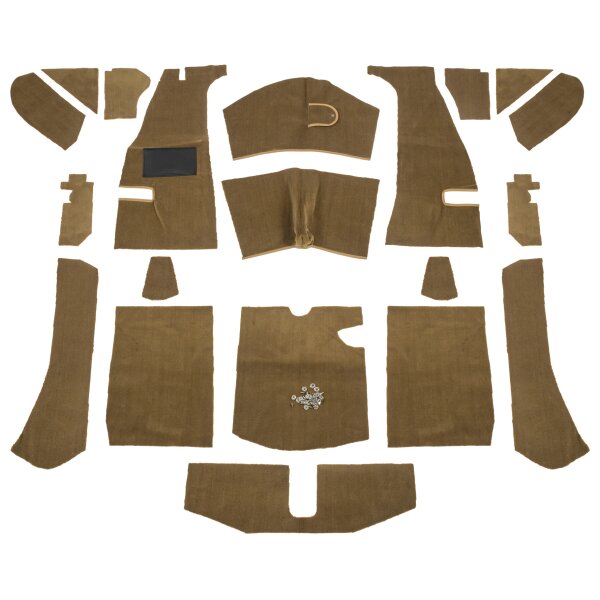 CARPET SET, COCKPIT MAIN, NYLON, HONEY TAN, LHD