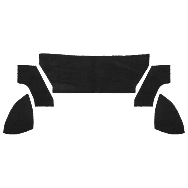 CARPET SET, COCKPIT REAR, NYLON, BLACK