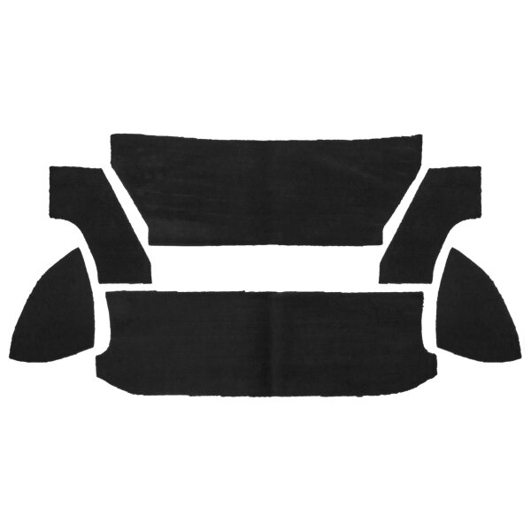 CARPET SET, COCKPIT REAR, NYLON, BLACK