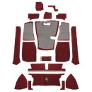 CARPET SET, STANDARD, NYLON, RED, RHD