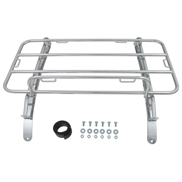 BOOT RACK CHROME, WITH STRAP LOOPS