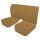 SEAT COVER SET, LEATHER, BISCUIT, PAIR