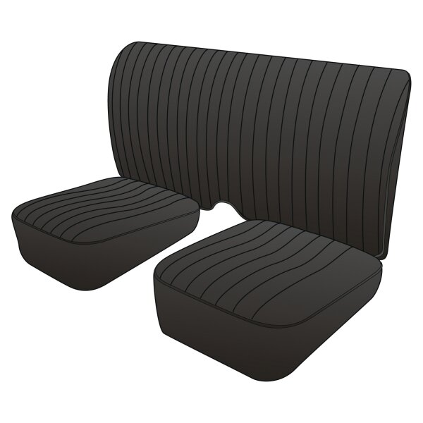 SEAT COVER SET, LEATHER, BLACK, PAIR