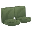 SEAT COVER SET, LEATHER, GREEN, PAIR