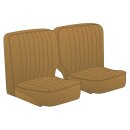 SEAT COVER SET, LEATHER, BISCUIT, PAIR