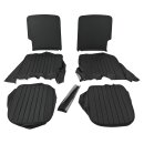 SEAT COVER SET, LEATHER, BLACK, PAIR