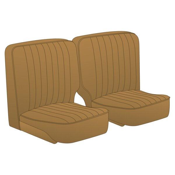 SEAT ASSEMBLY, LEATHER, BISCUIT, PAIR