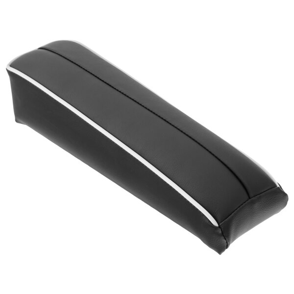 ARMREST ASSEMBLY, LEATHER, BLACK/WHITE PIPING