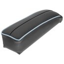 ARMREST ASSEMBLY, LEATHER, BLACK/LIGHT BLUE PIPING