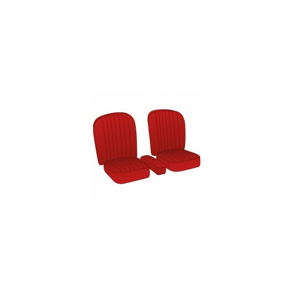 Sitzbez&uuml;ge Leder rot mit rotem Keder