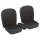 SEAT COVER SET, LEATHER, BLACK/BLUE PIPING, PAIR