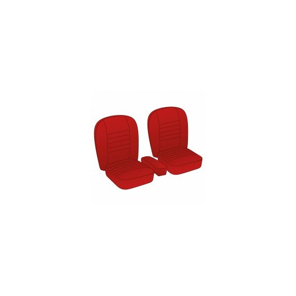 Sitzbez&uuml;ge Leder rot mit rotem Keder