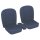 SEAT COVER SET, LEATHER, BLUE/BLUE PIPING, PAIR