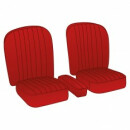 Sitze komplett, Paar, Leder rot/Keder rot