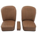 SEAT ASSEMBLY, LEATHER, TAN/TAN PIPING, PAIR