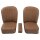 SEAT ASSEMBLY, LEATHER, TAN/TAN PIPING, PAIR