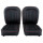 SEAT ASSEMBLY PAIR, LEATHER, BLACK/RED PIPING