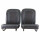 SEAT ASSEMBLY PAIR, LEATHER, BLACK/BLUE PIPING