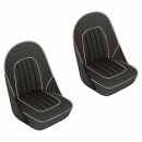 SEAT COVER KIT FRONT BN4-BJ7 BK/WT VINYL