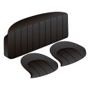 SEAT COVER SET, REAR, VINYL, BLACK/BLACK PIPING