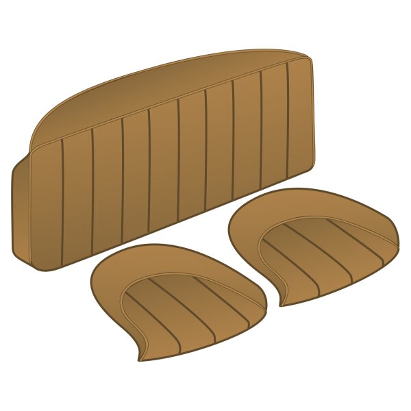 SEAT COVER SET, REAR, VINYL, TAN/TAN PIPING