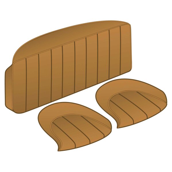 SEAT COVER SET, REAR, LEATHER, TAN/TAN PIPING