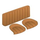 SEAT COVER SET, REAR, LEATHER, TAN/TAN PIPING