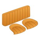 SEAT COVER SET, REAR, LEATHER, HONEY TAN/HONEY TAN PIPING