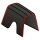 ARMREST, LEATHER, BLACK/RED PIPING