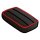 ARMREST, VINYL, BLACK/RED PIPING