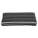 ARMREST, LEATHER, BLACK/WHITE PIPING