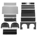 SEAT COVER SET, REAR, VINYL, BLACK/CHROME PIPING, PAIR